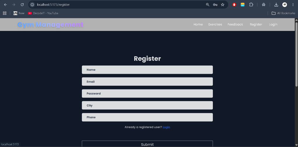 GYM Management System in MERN Stack-6
