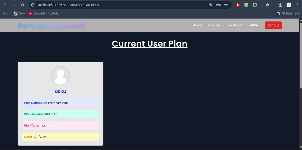 GYM Management System in MERN Stack-4