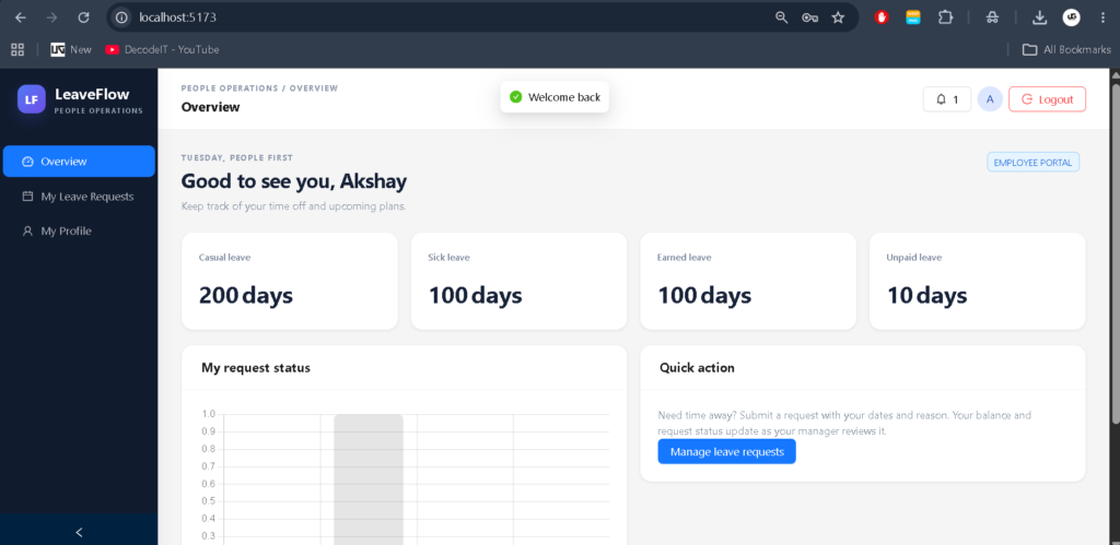 Leave Management System Using MERN Stack