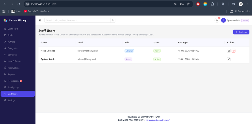 Library Management System Using MERN Stack-8
