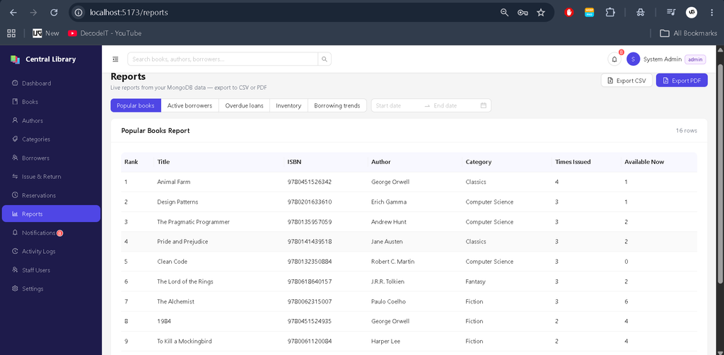 Library Management System Using MERN Stack-5
