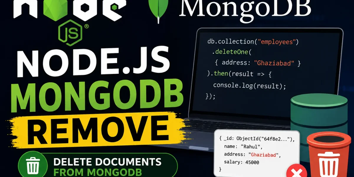 Node.js MongoDB Remove