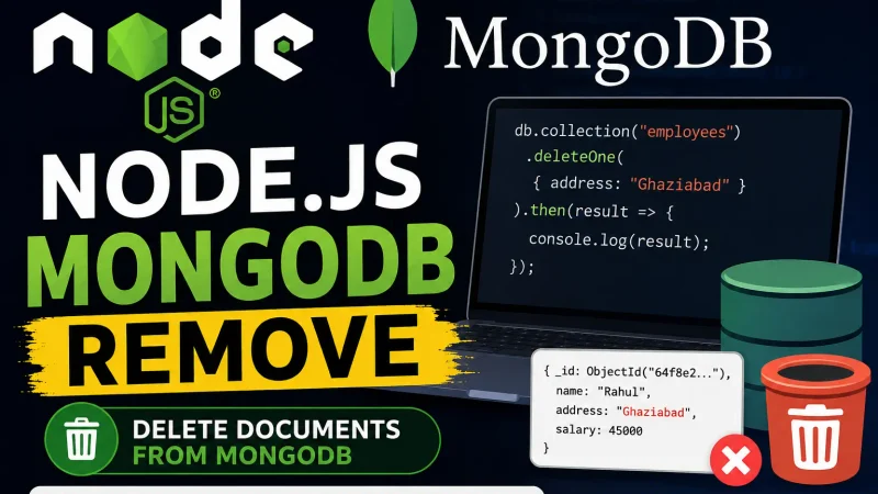 Node.js MongoDB Remove