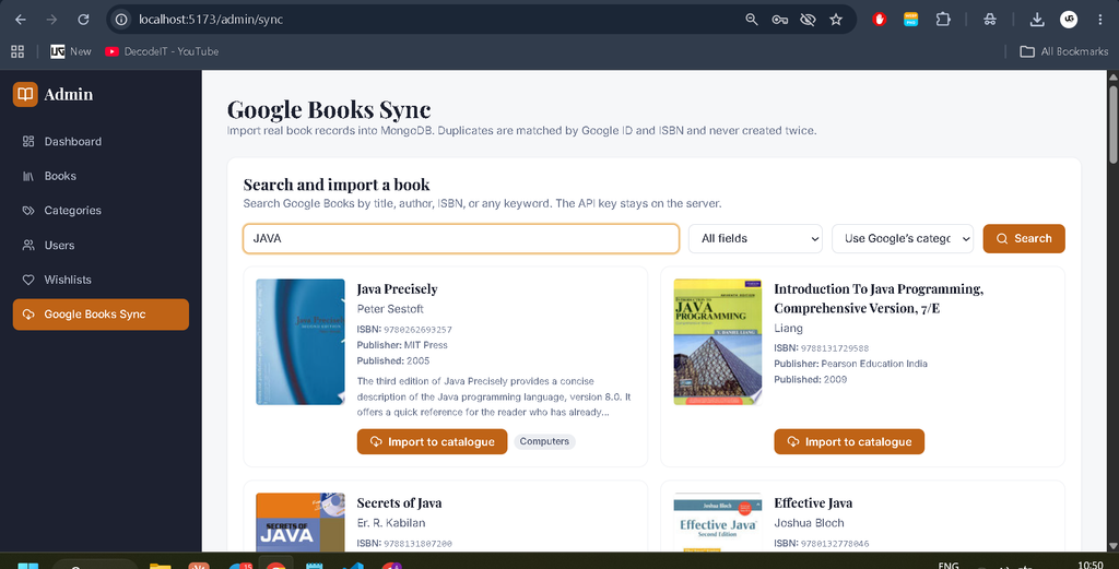 Online Book Store Project Using MERN Stack