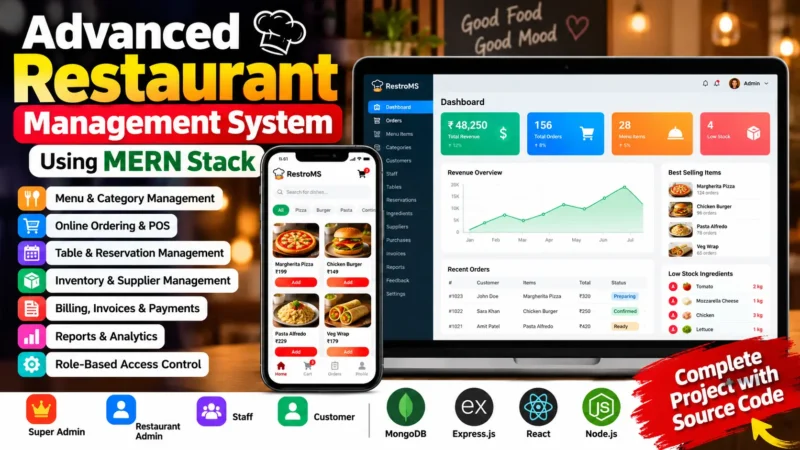 Restaurant Management System Using MERN Stack