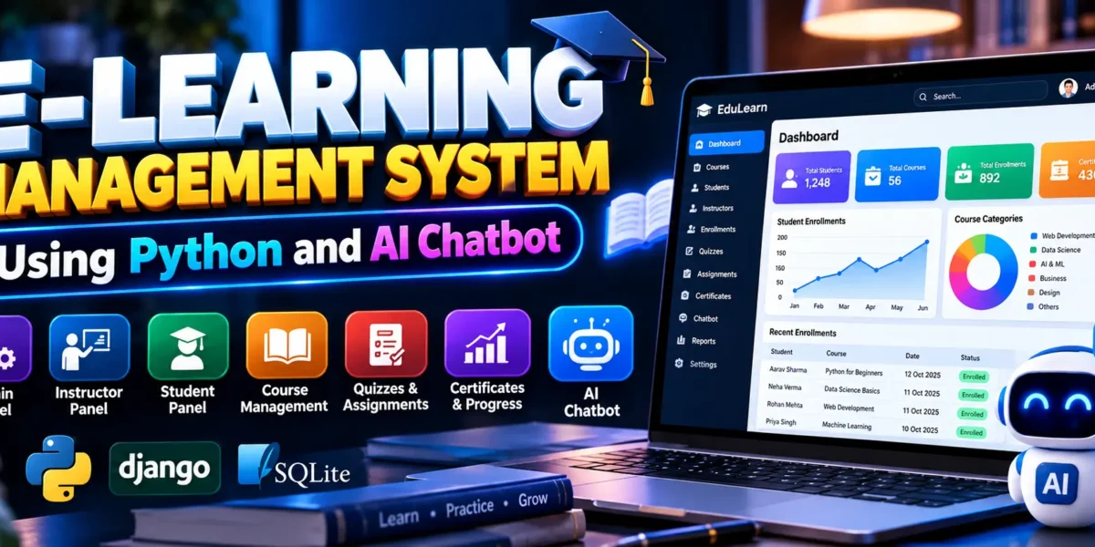 E-Learning Management System Using Python and AI Chatbot