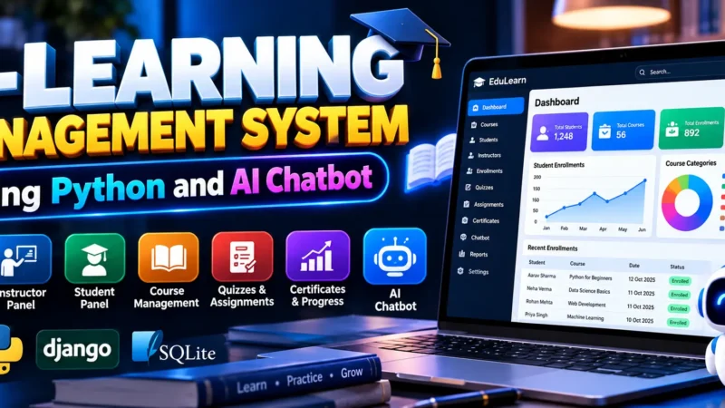 E-Learning Management System Using Python and AI Chatbot