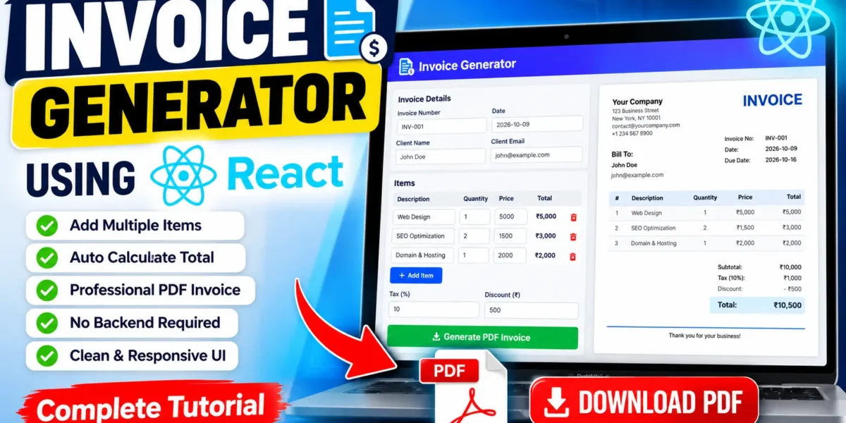 Invoice Generator Using React JS