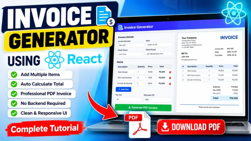 Invoice Generator Using React JS