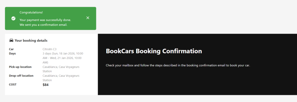 Car Booking System Project | Online Car Rental Platform for Students