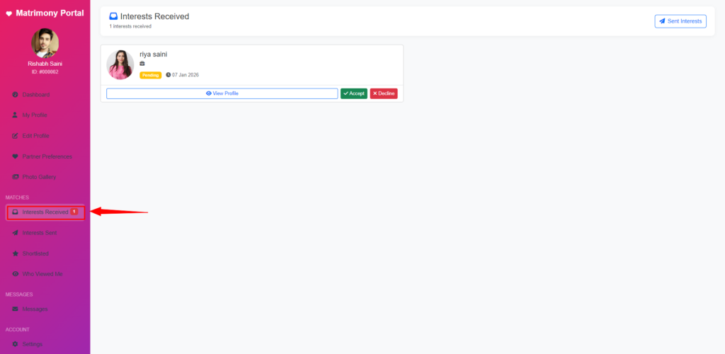 Matrimonial Portal Using PHP and MySQL