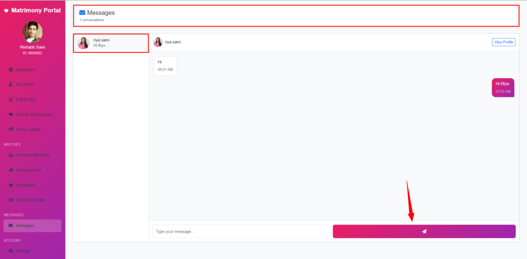 Matrimonial Portal Using PHP and MySQL
