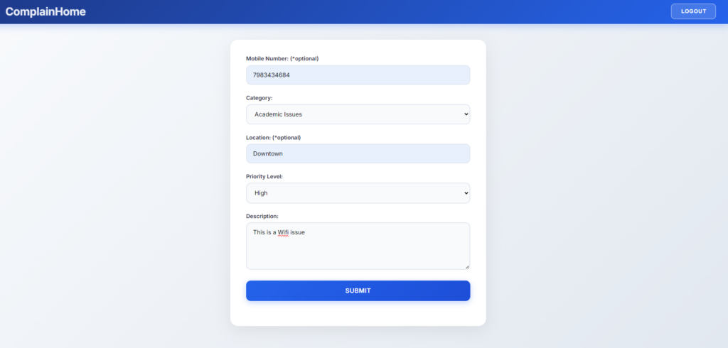 Complaint management system