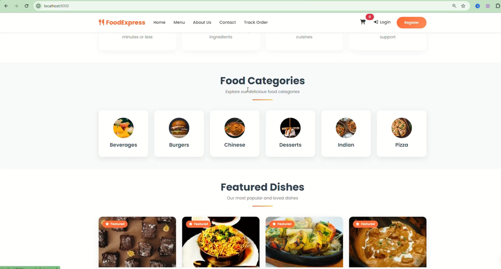 Food Ordering System Using PHP and MySQL