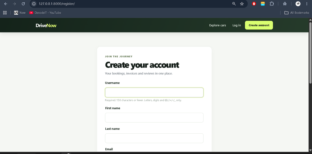 Online Car Rental Booking System Using Python Django