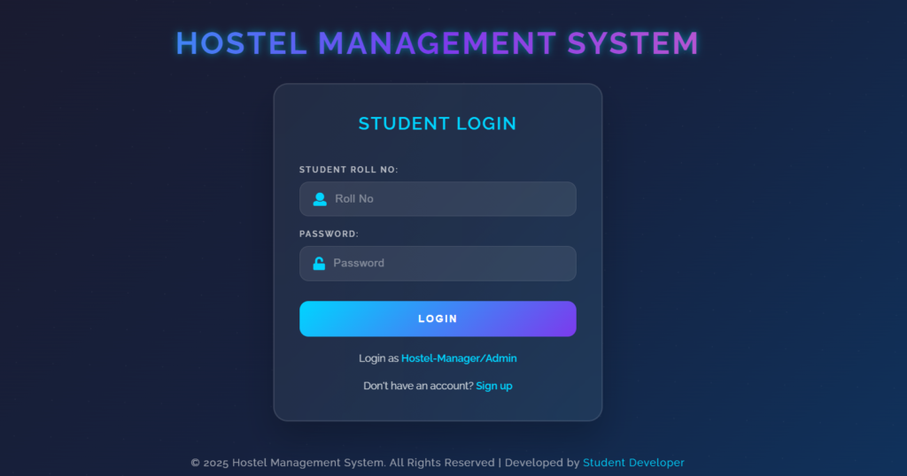 Hostel Management System Project