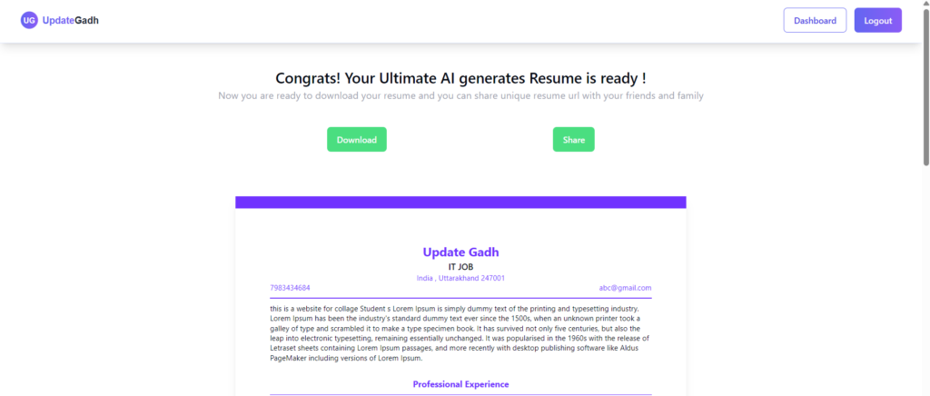 AI Resume Builder Project – Best Final Year Project