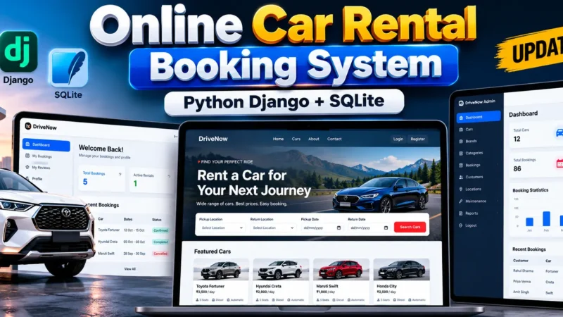 Online Car Rental Booking System Using Python