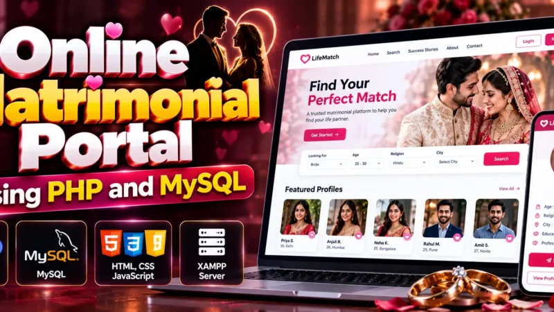 Online Matrimonial Portal Using PHP and MySQL