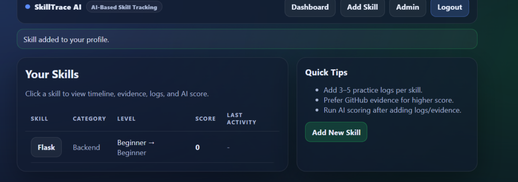 AI-Based Skill Tracking System for Students | Best New AI Project