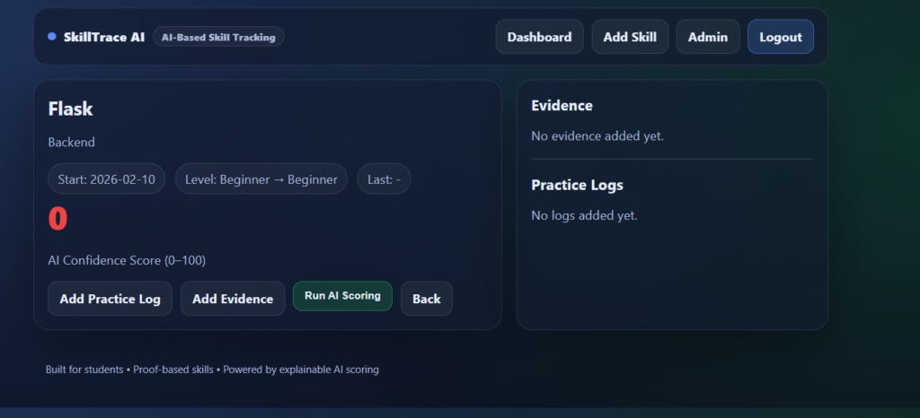 AI-Based Skill Tracking System for Students | Best New AI Project