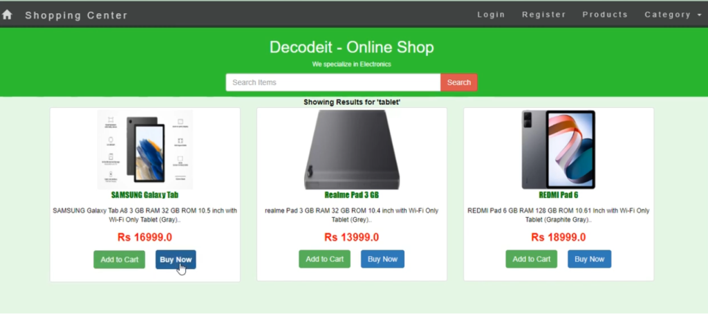 Ecommerce Web Application