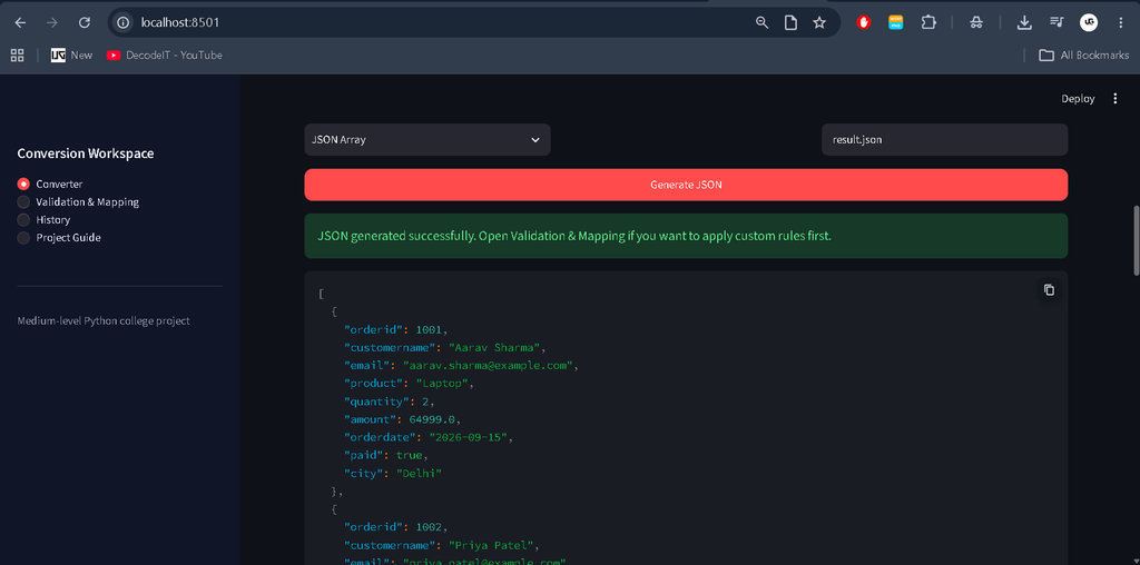 CSV to JSON Converter in Python