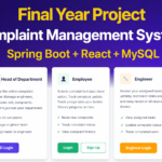 Complaint Management System using Spring Boot + React