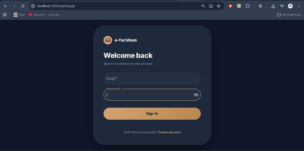 E-furniture MERN Stack Project with Source Code -3