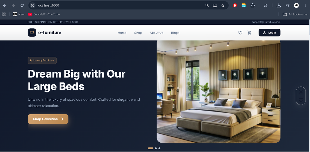 E-furniture Using MERN Stack Project with Source Code-1