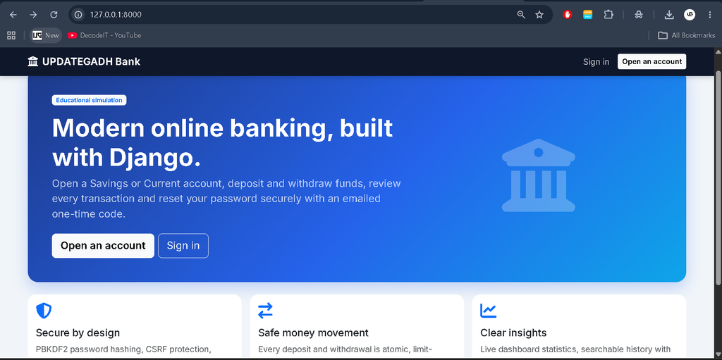 Online Banking System Using Python and Django