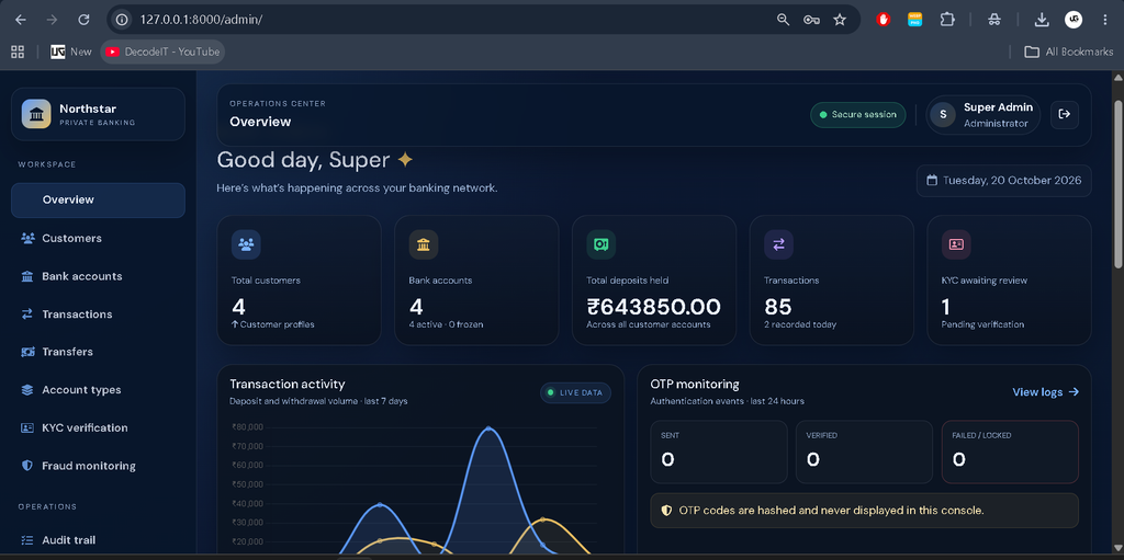 Online Banking System Using Python and Django-7