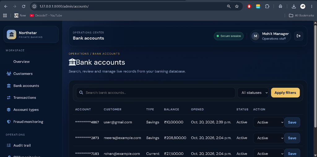 Online Banking System Using Python and Django