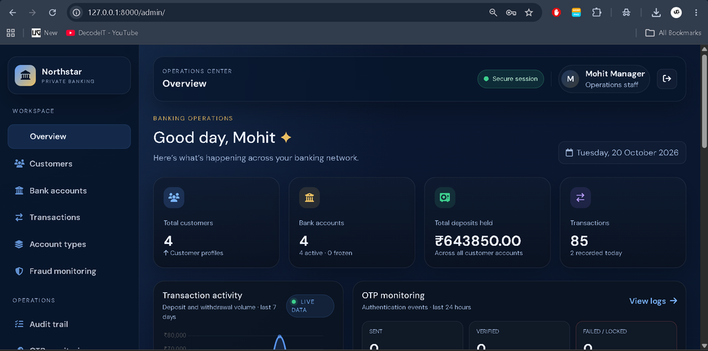 Online Banking System Using Python and Django