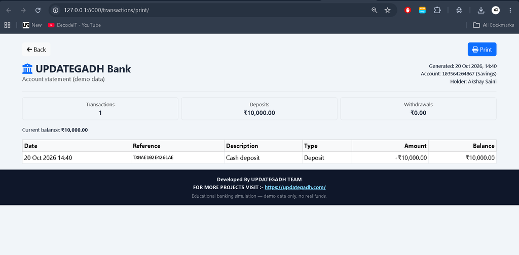 Online Banking System Using Python and Django