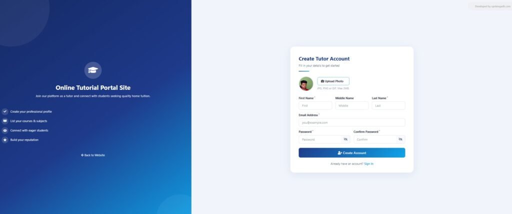 Online Tutorial Portal Site in PHP MySQL — Full Project with Source Code 2026