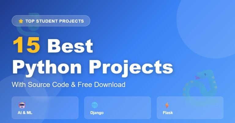 15 python projects for students 2026 | updategadh... 15 Python Projects for Students 2026 | UpdateGadh