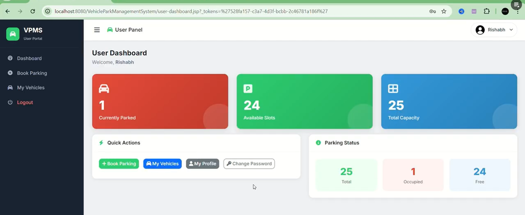 Vehicle Parking Management System Project