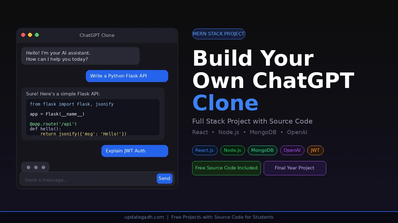 Build a ChatGPT Clone using MERN Stack