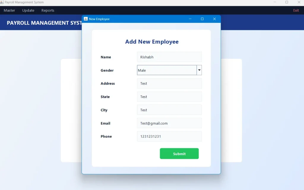 Payroll Management System in Java