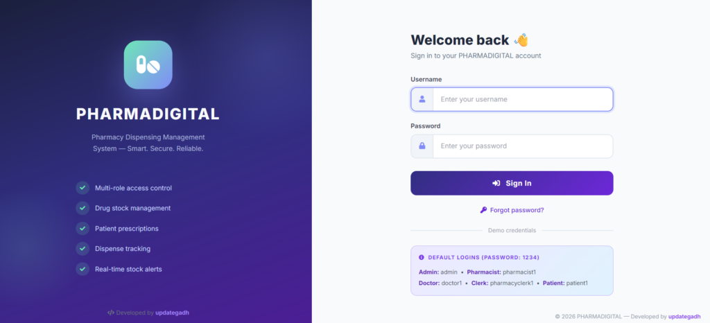 Pharmacy Management System Project using Python Django