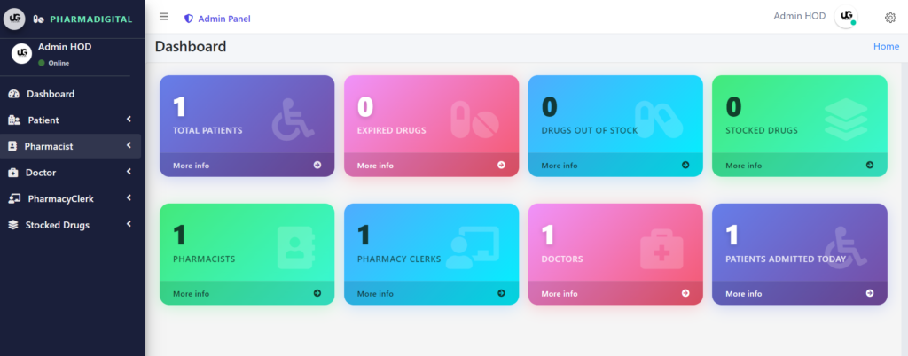 Pharmacy Management System Project using Python Django