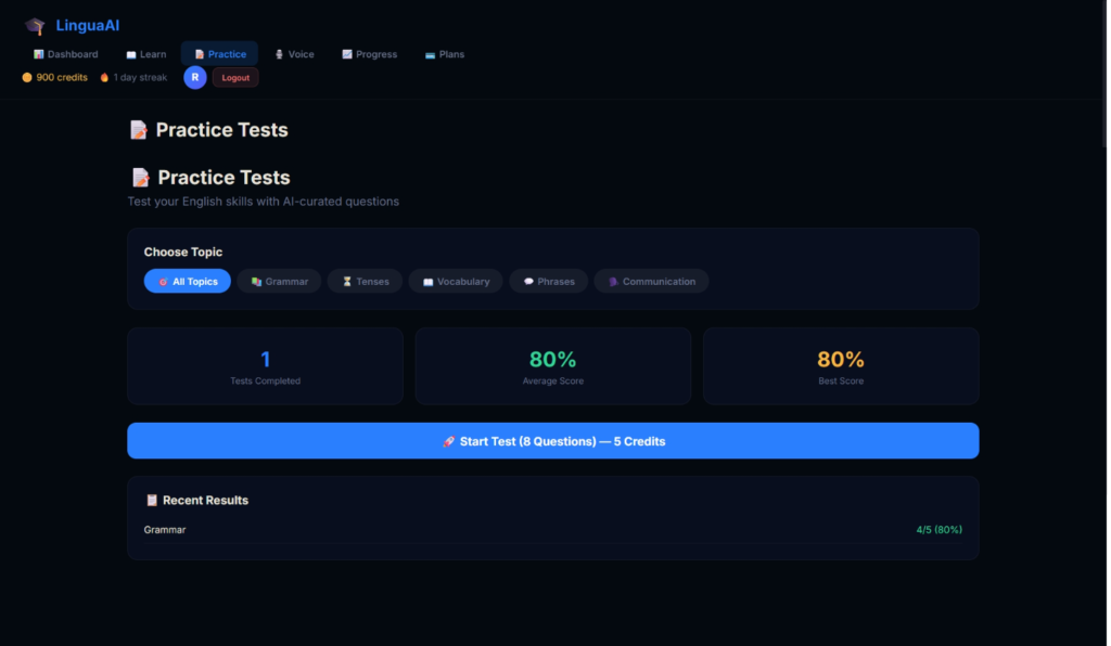 AI Powered English Learning App using React Vite OpenAI Razorpay 2026