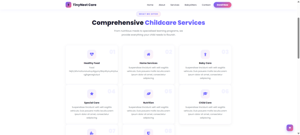 Baby Daycare Management System in PHP MySQL