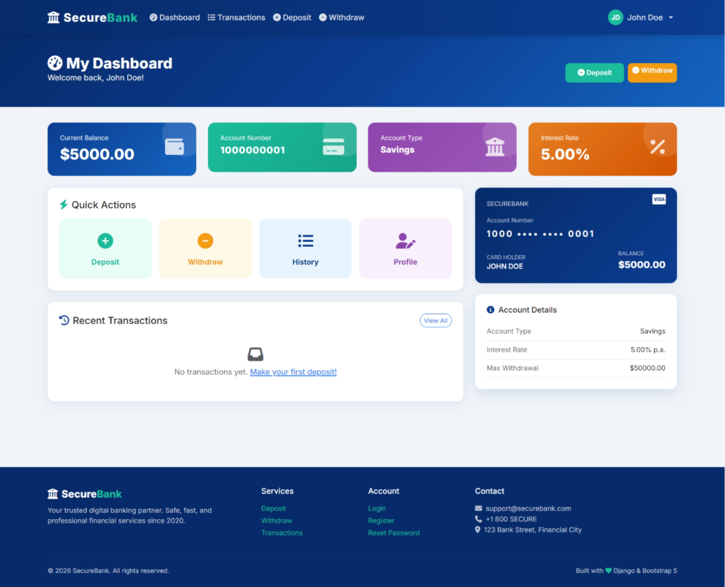 banking management system project in python