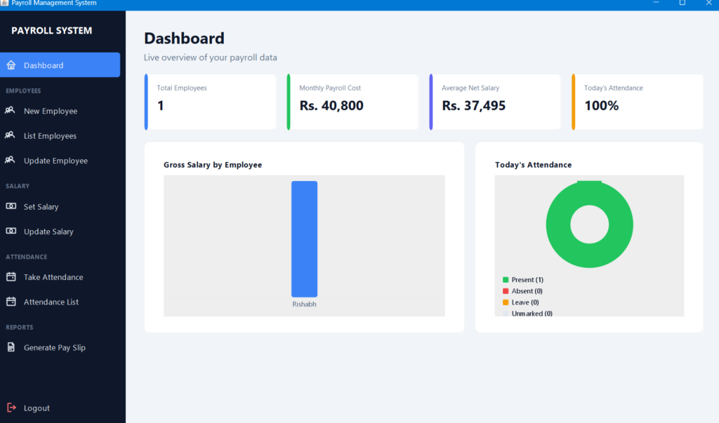 Payroll Management System in Java