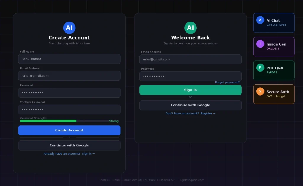 Build a ChatGPT Clone using MERN Stack