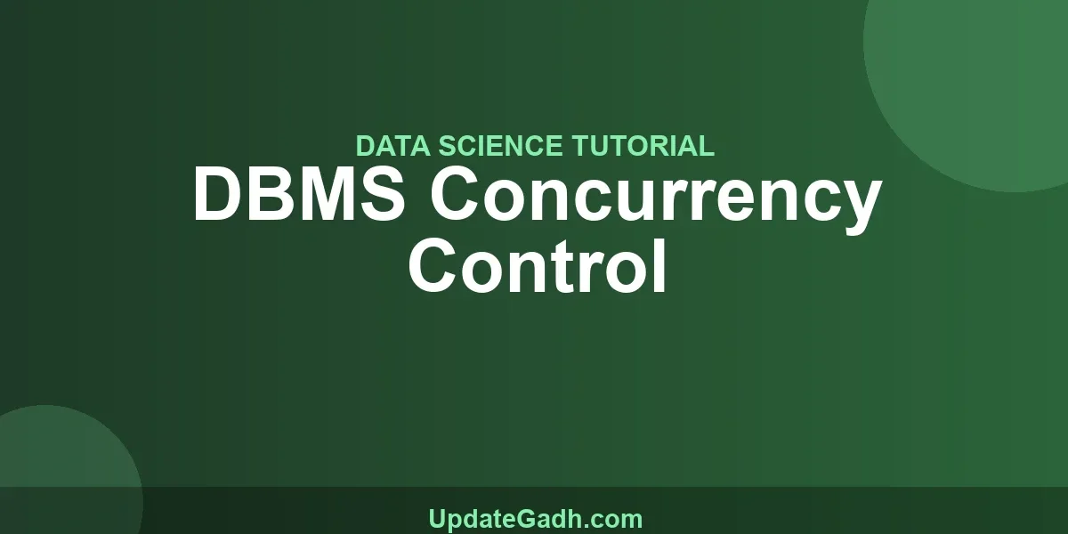 DBMS Concurrency Control