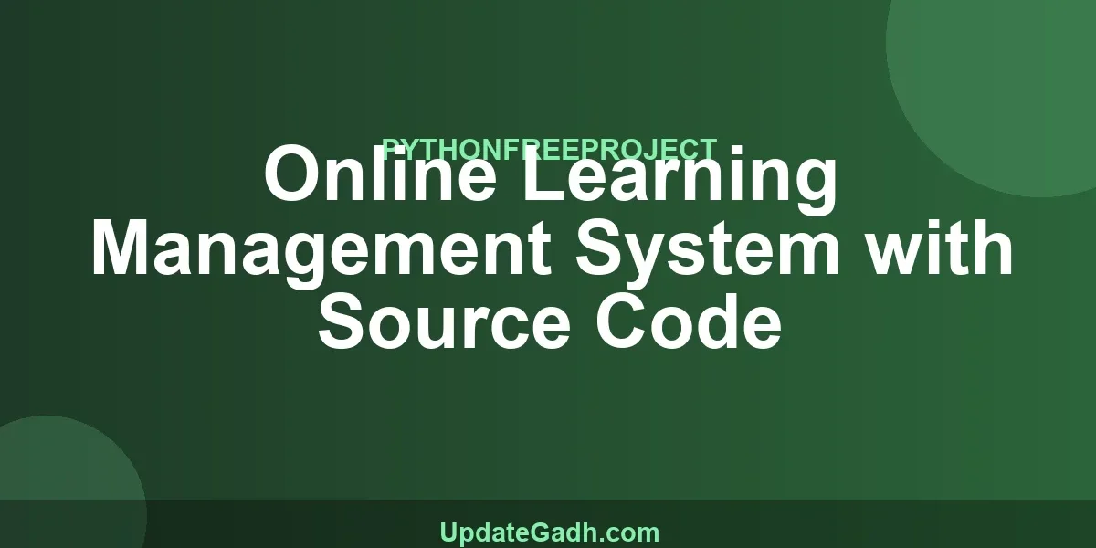 Online Learning Management System with Source Code