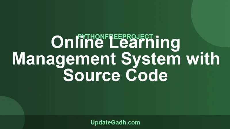Online Learning Management System with Source Code